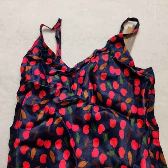 New SP Conditions Apply x Anthropologie cherry print Elva slip midi dress Petite - Picture 7 of 10